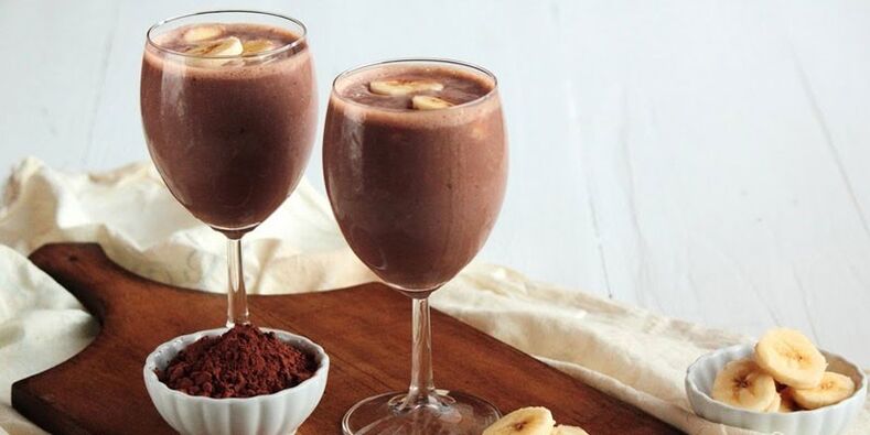 шоколадний коктейль з бананом для схуднення